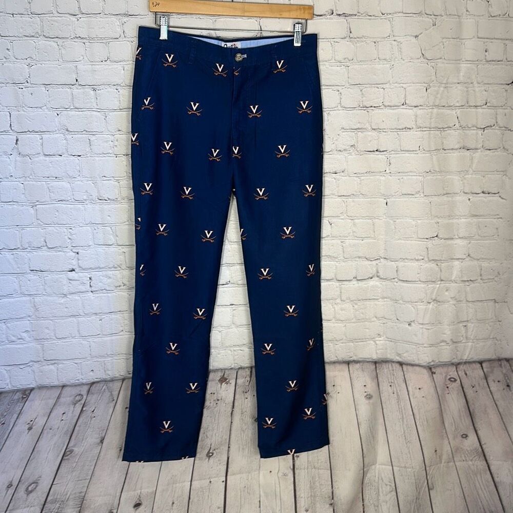 Virginia Cavaliers Golf Pants Mens Blue All‎ Over Ovation Game Changer W32 L30